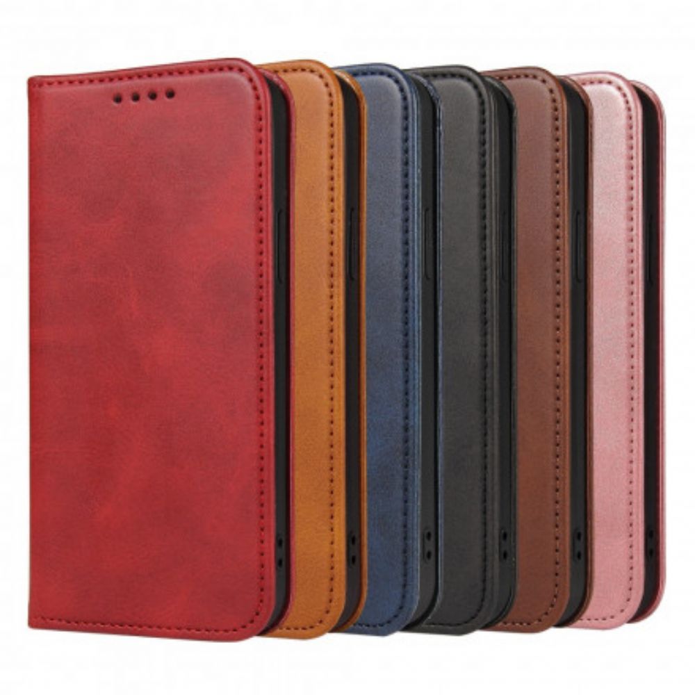 Bescherming Hoesje voor Samsung Galaxy S21 Ultra 5G Folio-hoesje Leereffect Business Style Plus