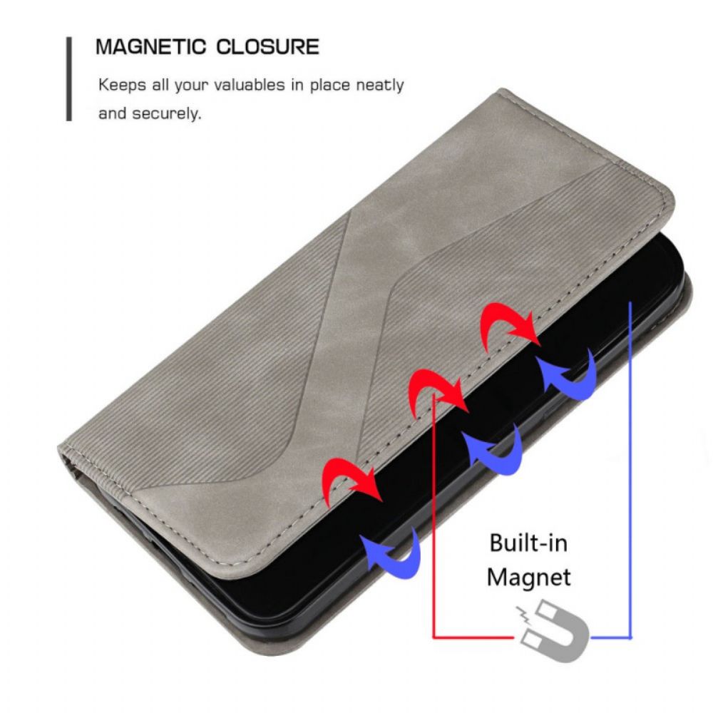 Bescherming Hoesje voor Samsung Galaxy S21 Ultra 5G Folio-hoesje S-design Lederen Stijl