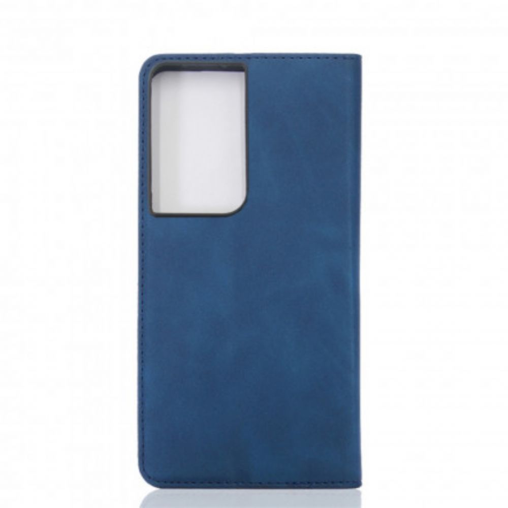 Bescherming Hoesje voor Samsung Galaxy S21 Ultra 5G Folio-hoesje Skin-touch