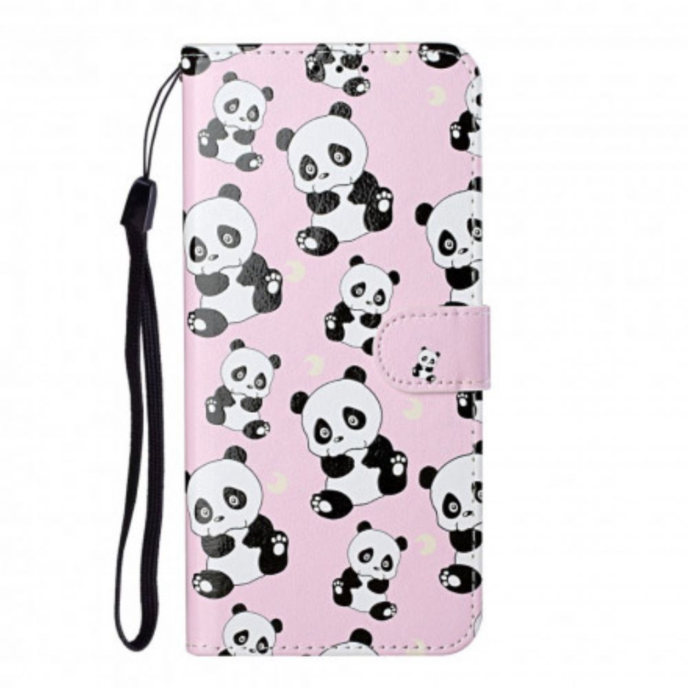 Flip Case voor Samsung Galaxy S21 Ultra 5G Alle Panda's