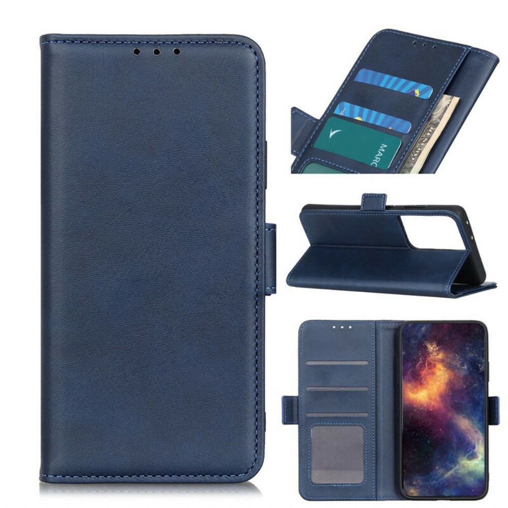 Flip Case voor Samsung Galaxy S21 Ultra 5G Folio-hoesje Dubbele Klep