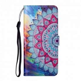 Flip Case voor Samsung Galaxy S21 Ultra 5G Koning Mandala