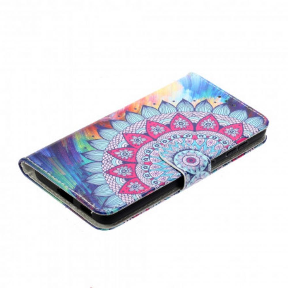 Flip Case voor Samsung Galaxy S21 Ultra 5G Koning Mandala