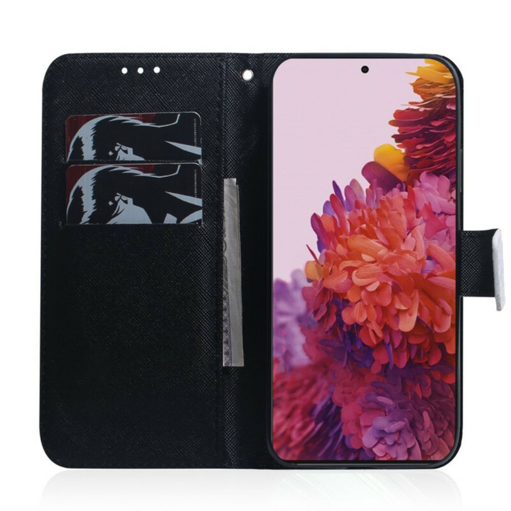 Flip Case voor Samsung Galaxy S21 Ultra 5G Pandagezicht