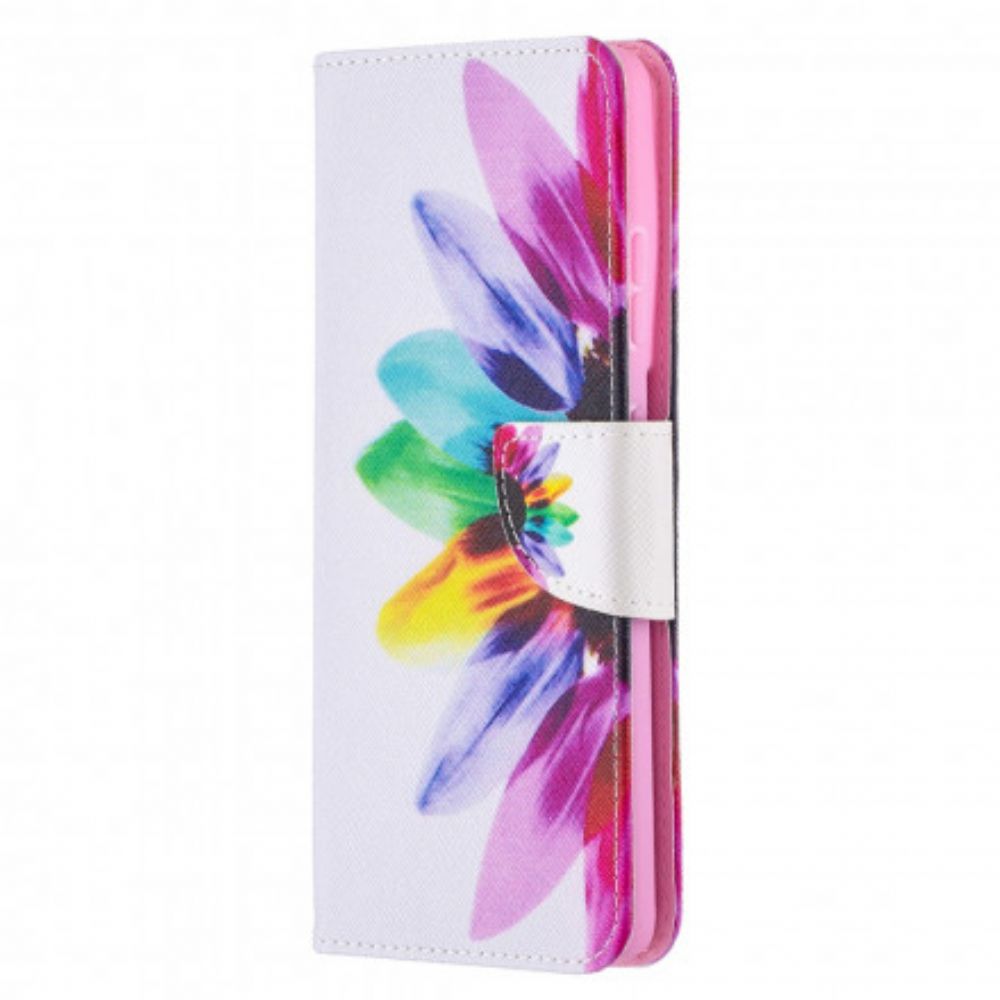 Folio-hoesje voor Samsung Galaxy S21 Ultra 5G Aquarel Bloem