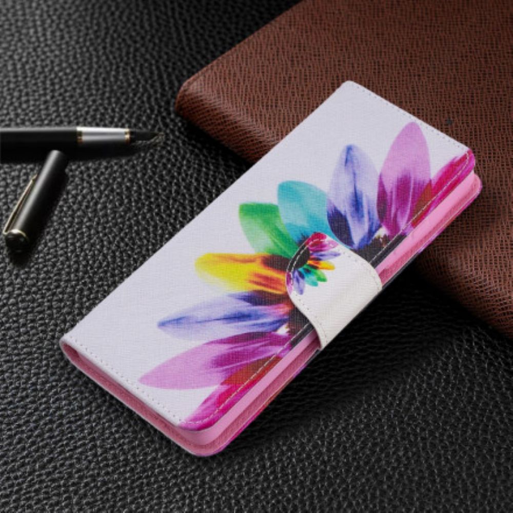 Folio-hoesje voor Samsung Galaxy S21 Ultra 5G Aquarel Bloem