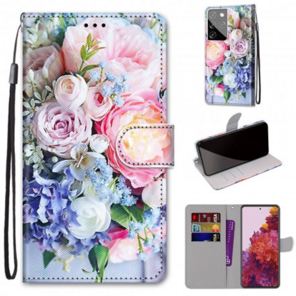 Folio-hoesje voor Samsung Galaxy S21 Ultra 5G Bloemenwonder