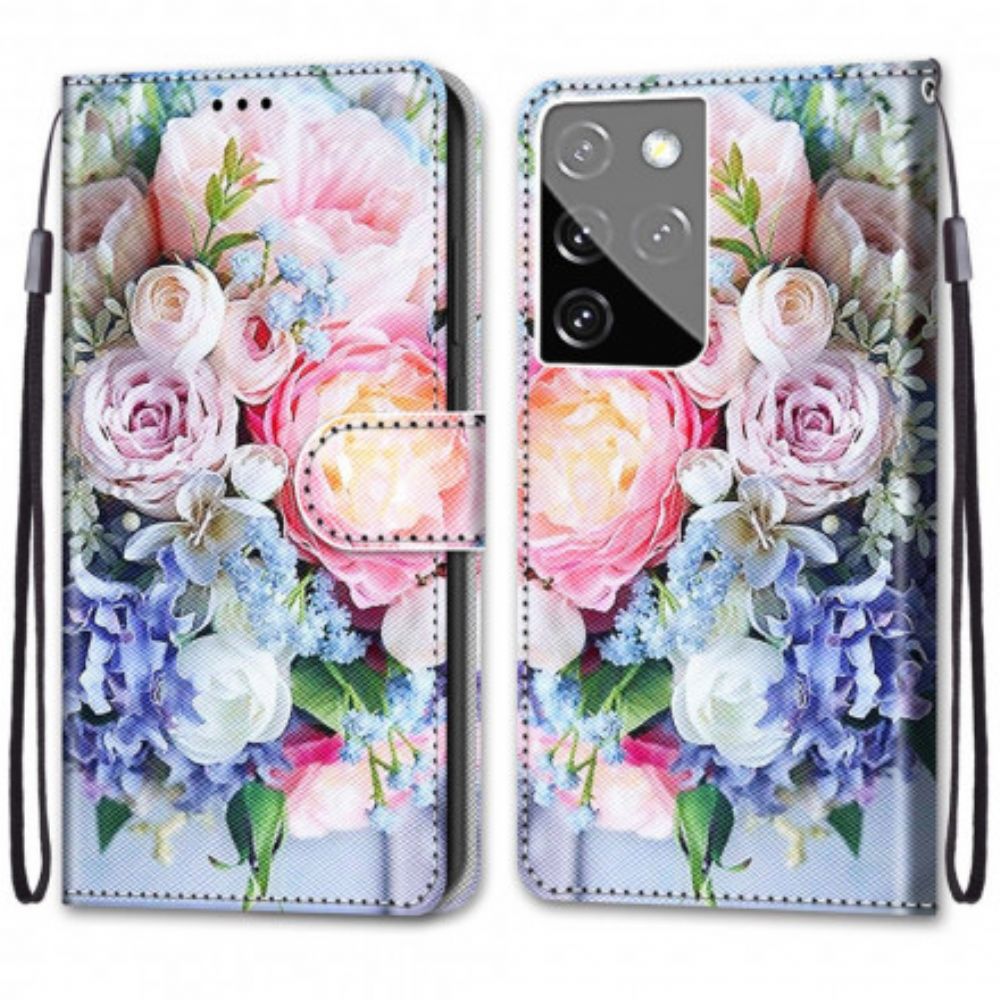 Folio-hoesje voor Samsung Galaxy S21 Ultra 5G Bloemenwonder