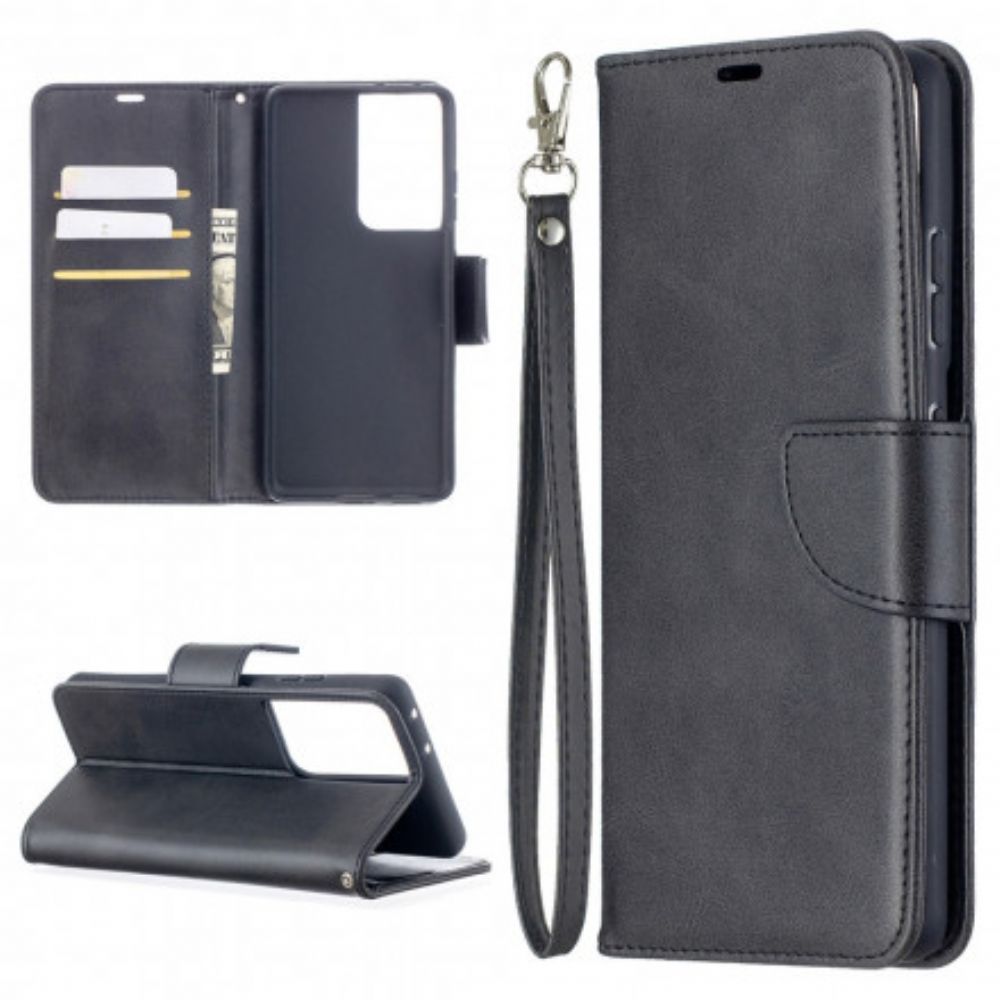 Folio-hoesje voor Samsung Galaxy S21 Ultra 5G Flip Case Gladde Schuine Klep