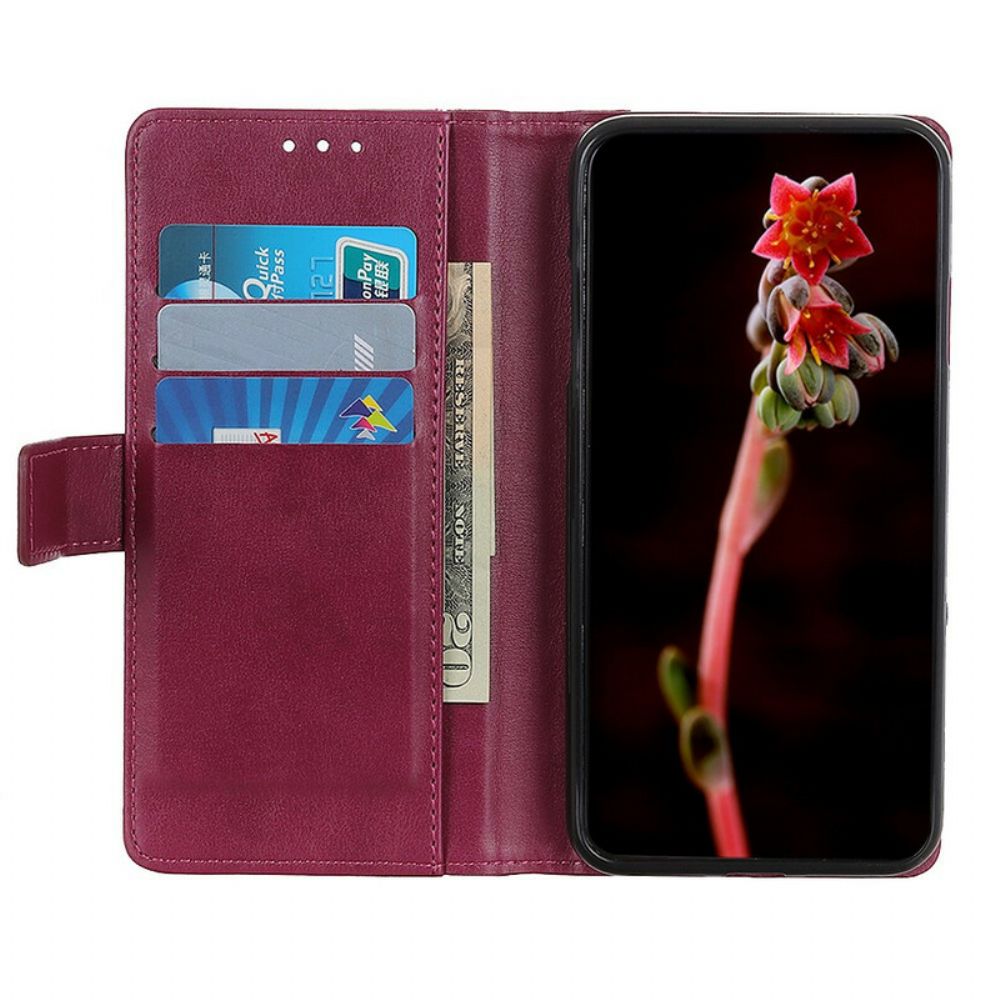 Folio-hoesje voor Samsung Galaxy S21 Ultra 5G Gesplitste Leerkleurige Versie