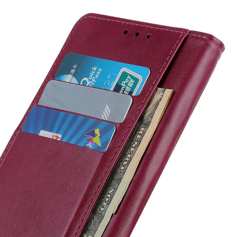 Folio-hoesje voor Samsung Galaxy S21 Ultra 5G Gesplitste Leerkleurige Versie