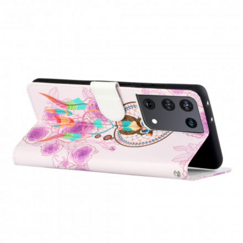 Folio-hoesje voor Samsung Galaxy S21 Ultra 5G Koning Uil