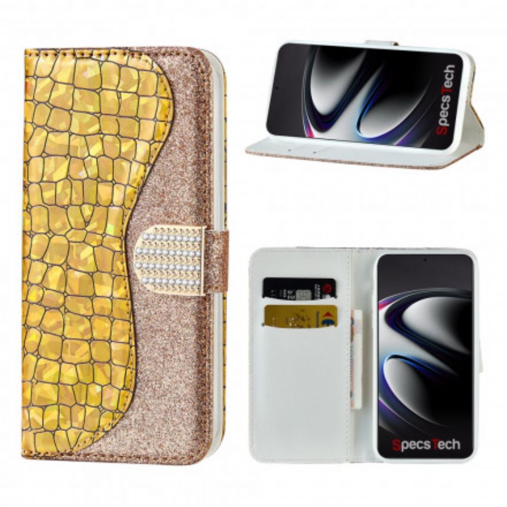 Folio-hoesje voor Samsung Galaxy S21 Ultra 5G Kroon Diamanten