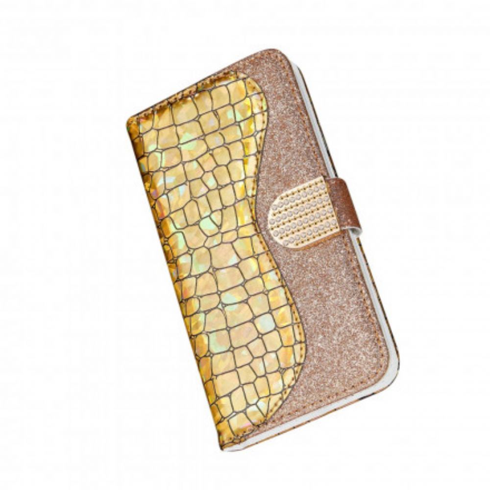 Folio-hoesje voor Samsung Galaxy S21 Ultra 5G Kroon Diamanten