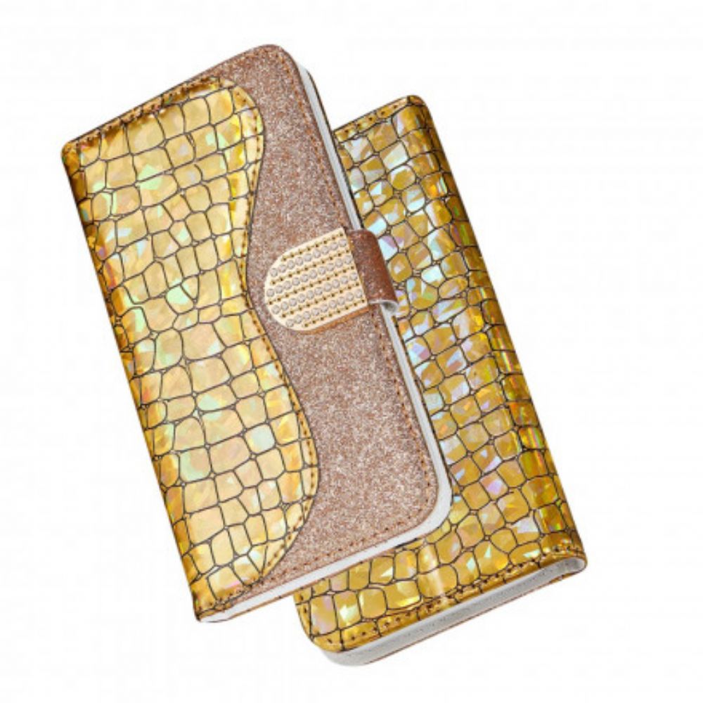 Folio-hoesje voor Samsung Galaxy S21 Ultra 5G Kroon Diamanten