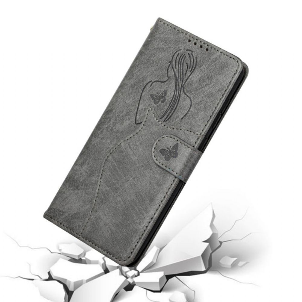 Folio-hoesje voor Samsung Galaxy S21 Ultra 5G Kunstleer Silhouet