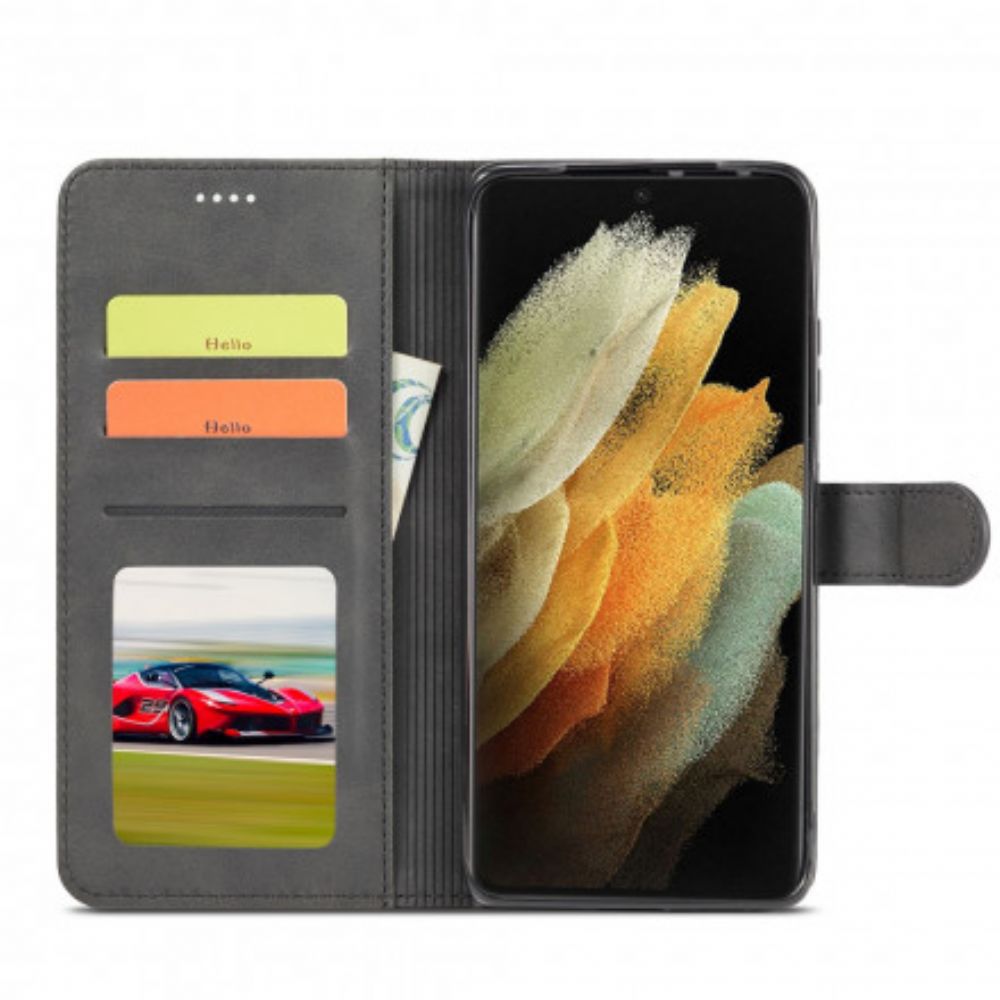 Folio-hoesje voor Samsung Galaxy S21 Ultra 5G Lc.imeeke Leereffect