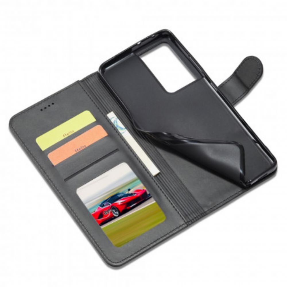 Folio-hoesje voor Samsung Galaxy S21 Ultra 5G Lc.imeeke Leereffect