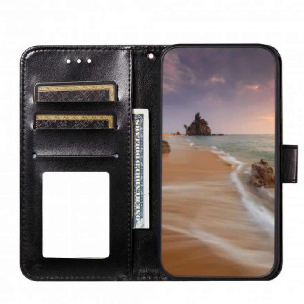 Folio-hoesje voor Samsung Galaxy S21 Ultra 5G Leren Stijl Omkeerbare Sluiting