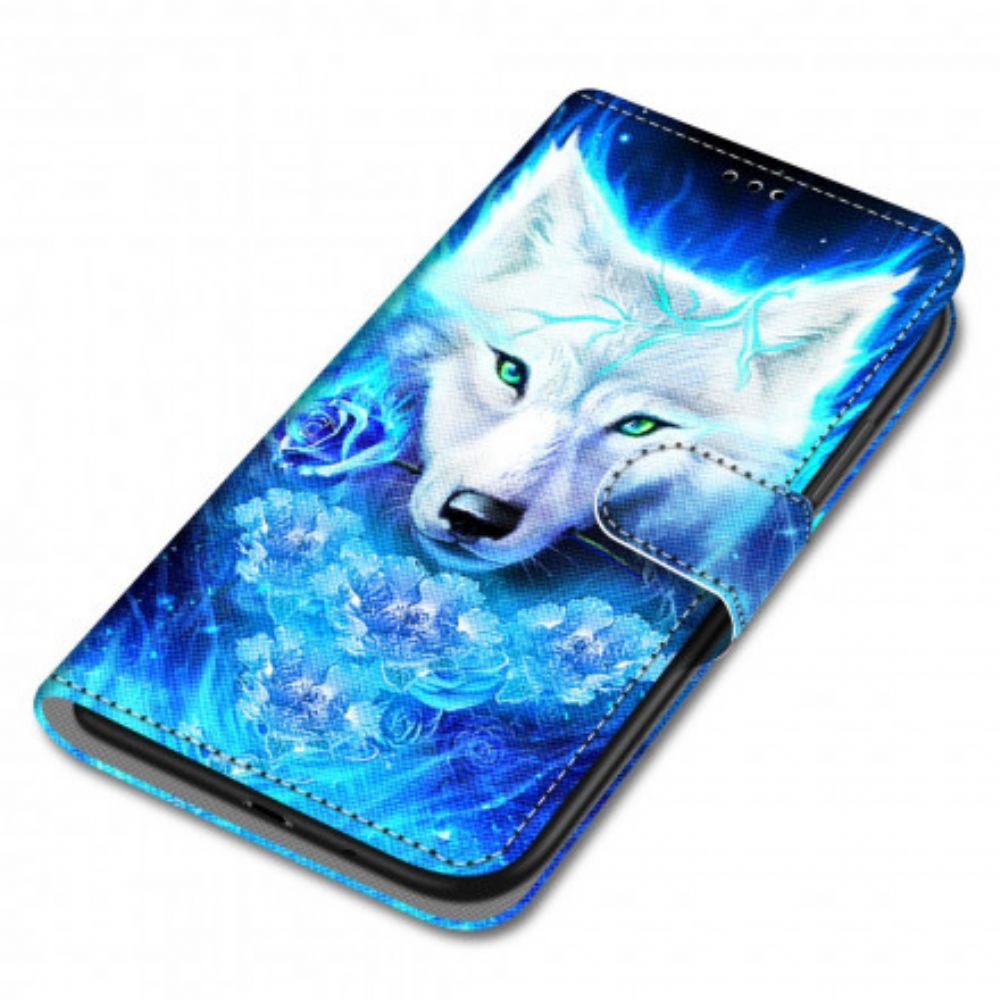 Folio-hoesje voor Samsung Galaxy S21 Ultra 5G Magische Wolf