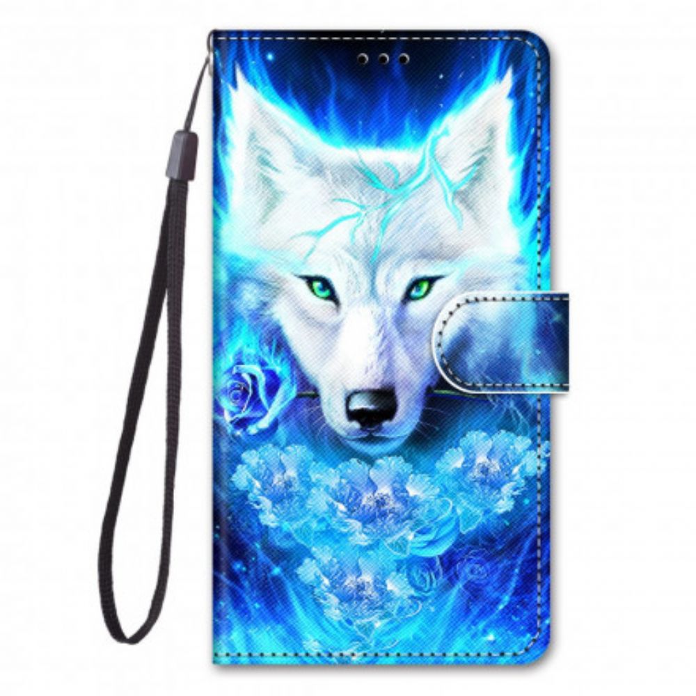 Folio-hoesje voor Samsung Galaxy S21 Ultra 5G Magische Wolf