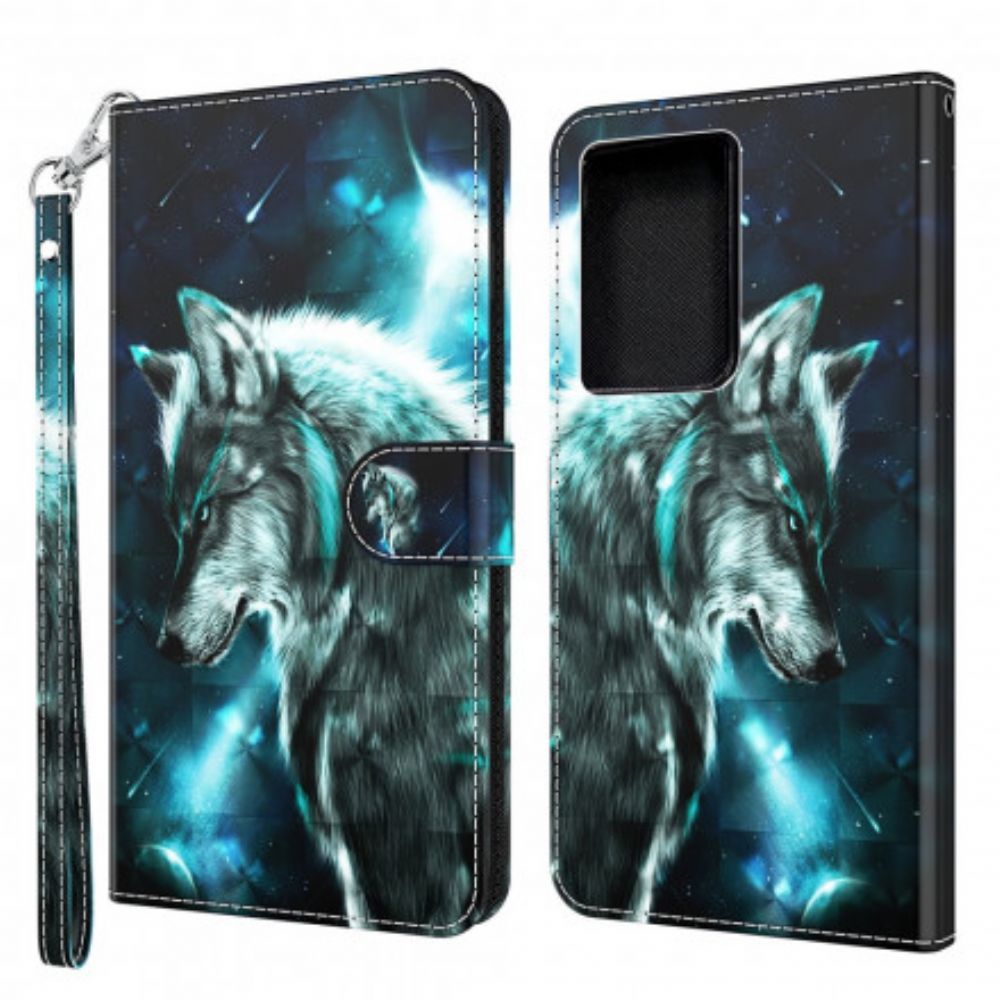 Folio-hoesje voor Samsung Galaxy S21 Ultra 5G Majestueuze Wolf