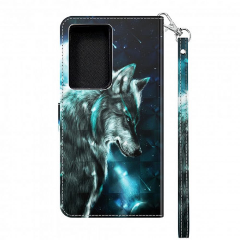 Folio-hoesje voor Samsung Galaxy S21 Ultra 5G Majestueuze Wolf