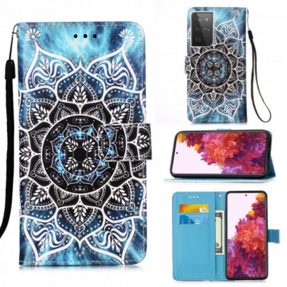 Folio-hoesje voor Samsung Galaxy S21 Ultra 5G Mandala In De Lucht