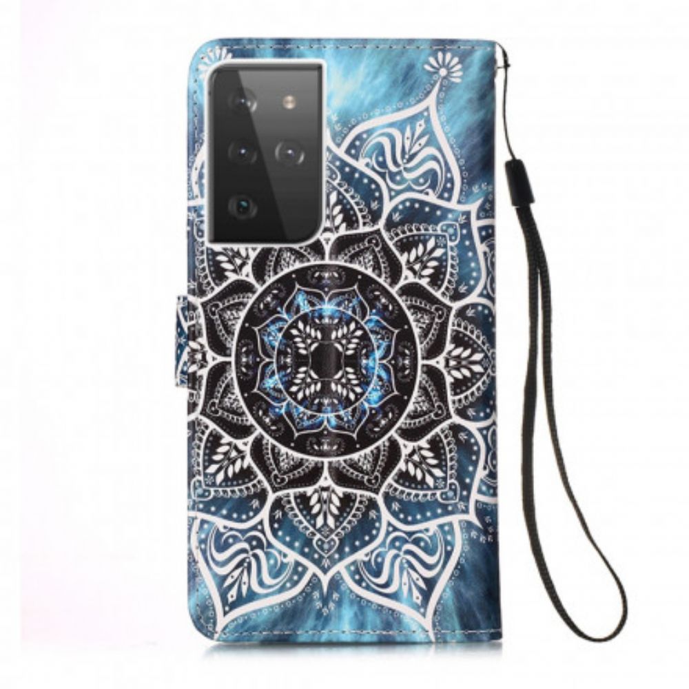 Folio-hoesje voor Samsung Galaxy S21 Ultra 5G Mandala In De Lucht