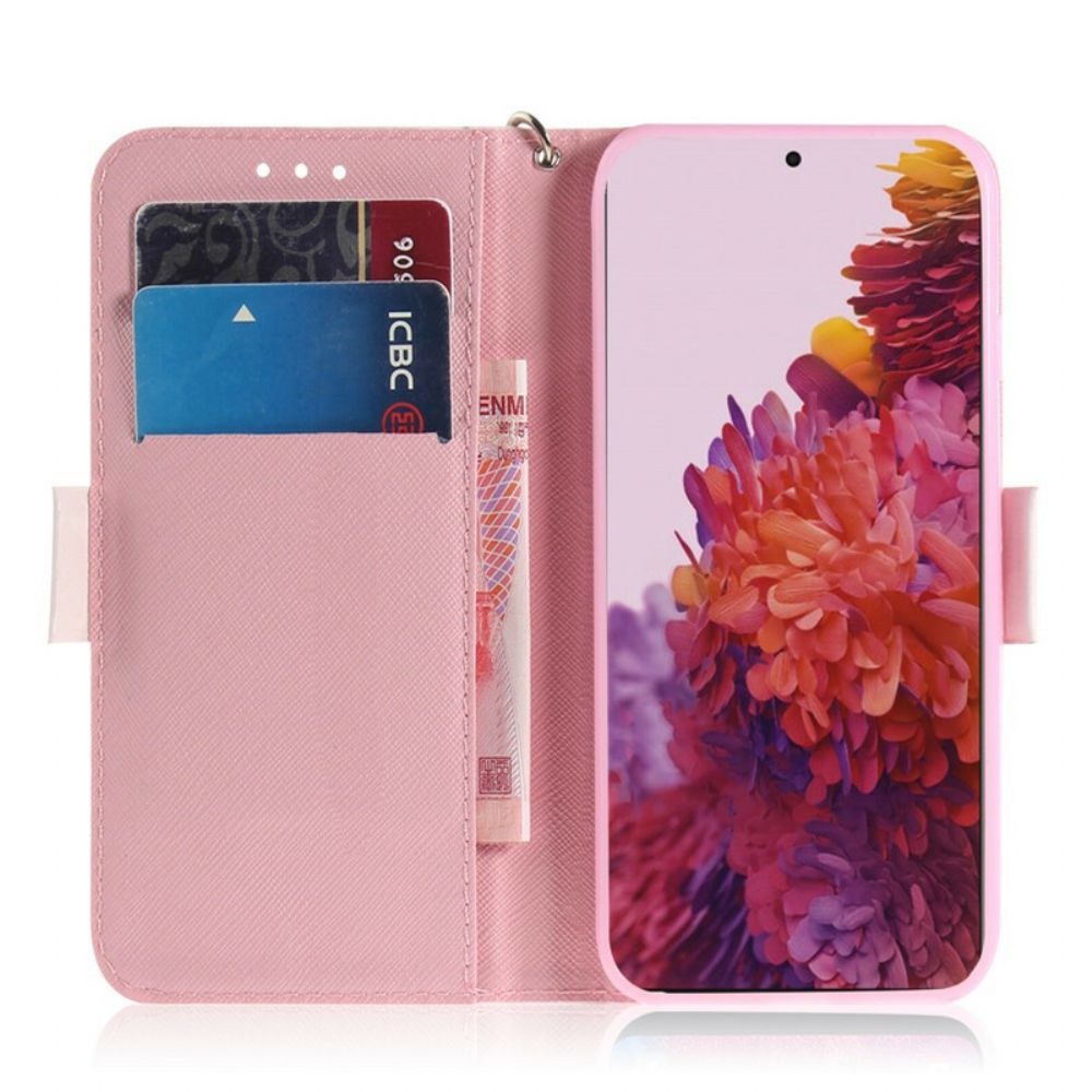 Folio-hoesje voor Samsung Galaxy S21 Ultra 5G Met Ketting Bandpomp