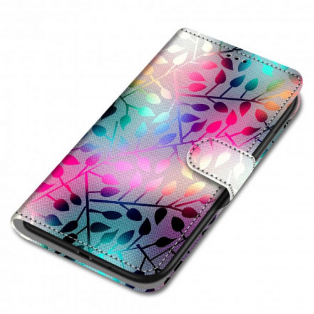 Folio-hoesje voor Samsung Galaxy S21 Ultra 5G Neonbladeren