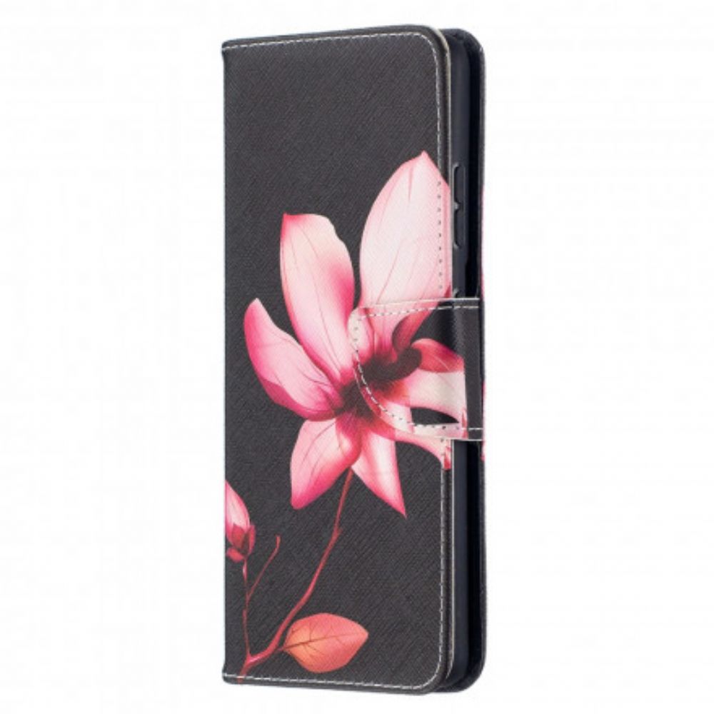 Folio-hoesje voor Samsung Galaxy S21 Ultra 5G Roze Bloem