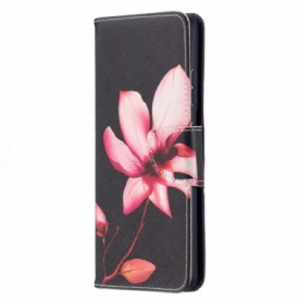 Folio-hoesje voor Samsung Galaxy S21 Ultra 5G Roze Bloem