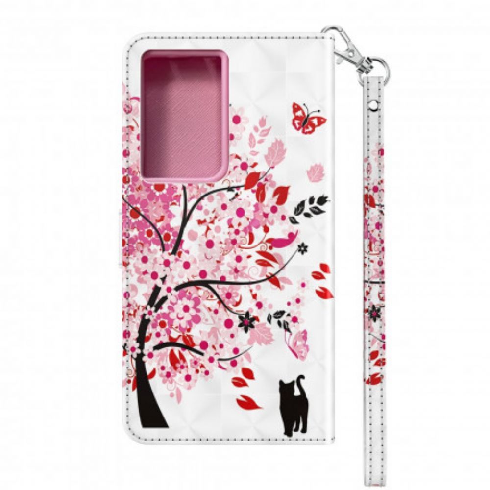 Folio-hoesje voor Samsung Galaxy S21 Ultra 5G Roze Boom