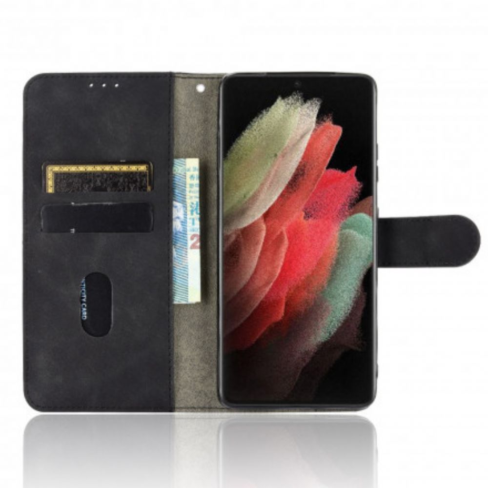 Folio-hoesje voor Samsung Galaxy S21 Ultra 5G Skin-touch