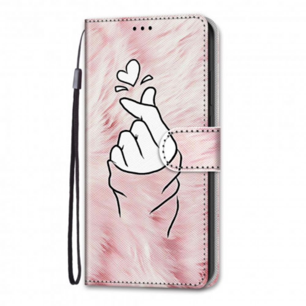 Folio-hoesje voor Samsung Galaxy S21 Ultra 5G Vinger Hart