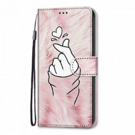 Folio-hoesje voor Samsung Galaxy S21 Ultra 5G Vinger Hart