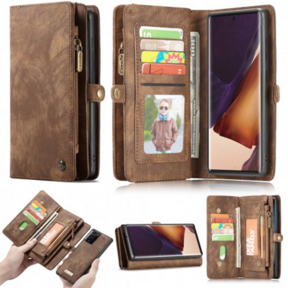 Hoesje Folio-hoesje voor Samsung Galaxy S21 Ultra 5G Caseme Afneembaar