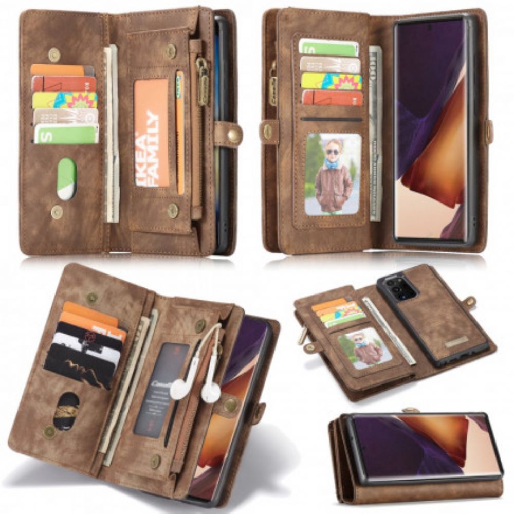 Hoesje Folio-hoesje voor Samsung Galaxy S21 Ultra 5G Caseme Afneembaar