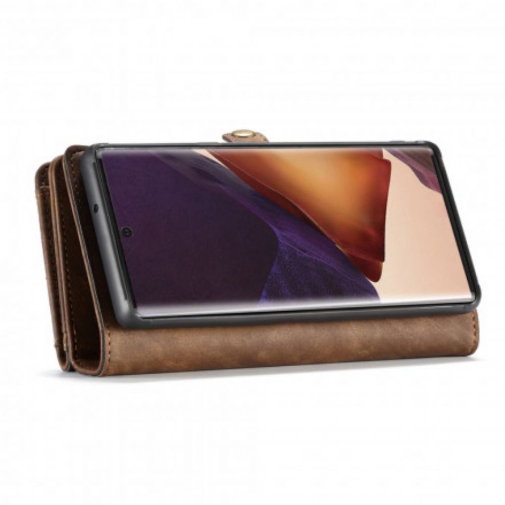 Hoesje Folio-hoesje voor Samsung Galaxy S21 Ultra 5G Caseme Afneembaar