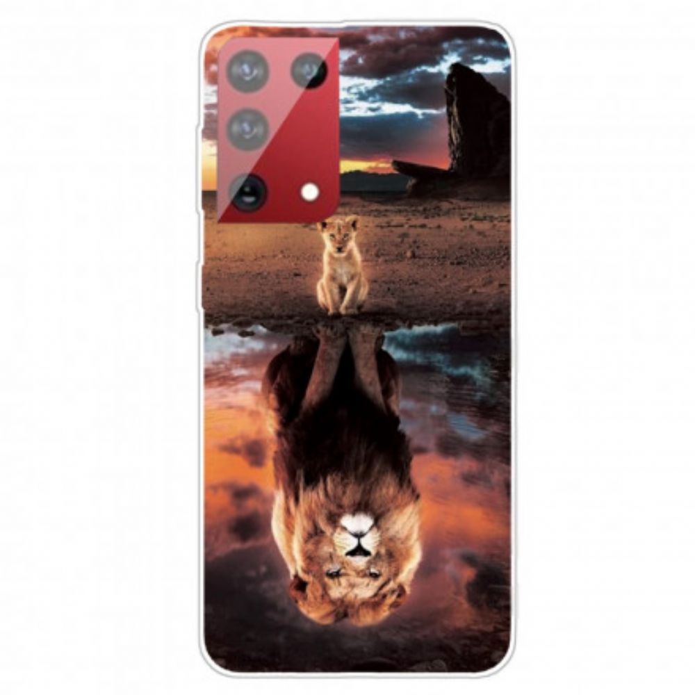 Hoesje voor Samsung Galaxy S21 Ultra 5G Droom Leeuwenwelp