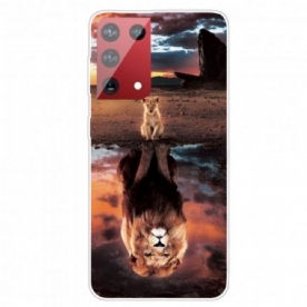 Hoesje voor Samsung Galaxy S21 Ultra 5G Droom Leeuwenwelp