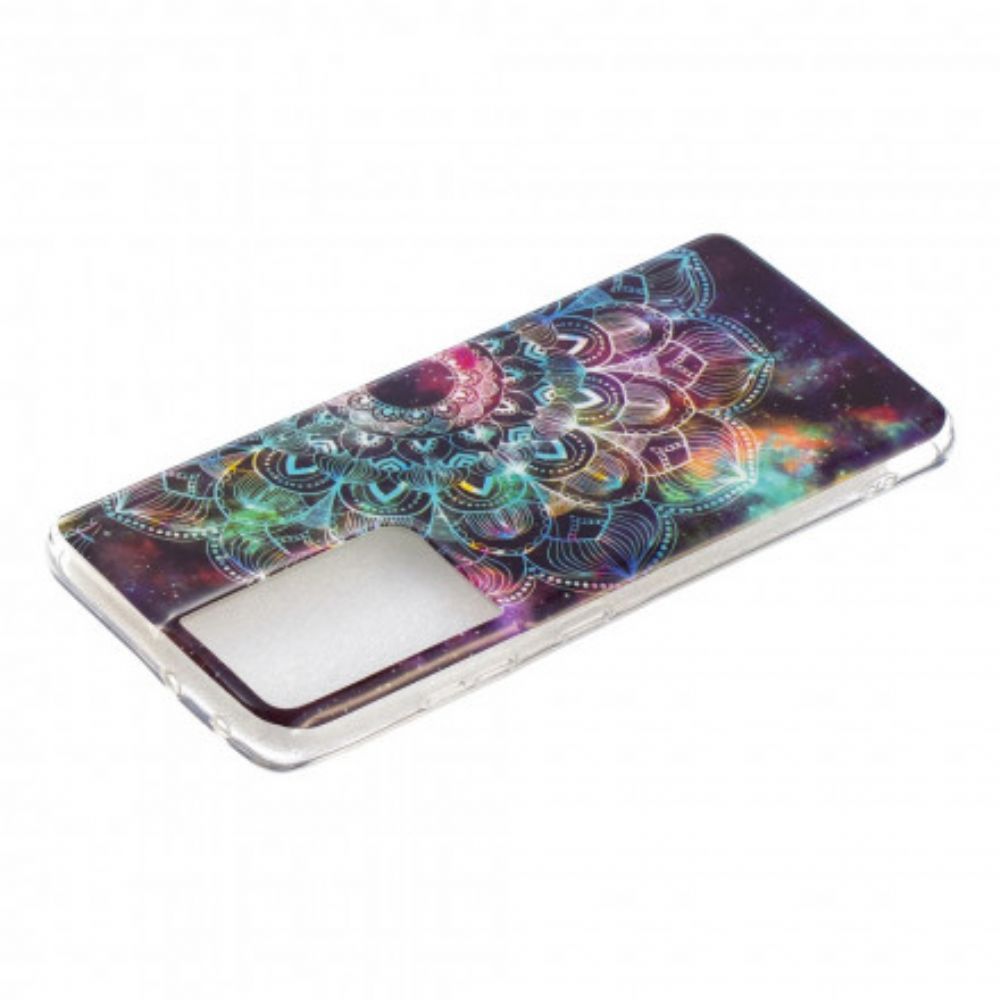 Hoesje voor Samsung Galaxy S21 Ultra 5G Fluorescerende Bloemenserie