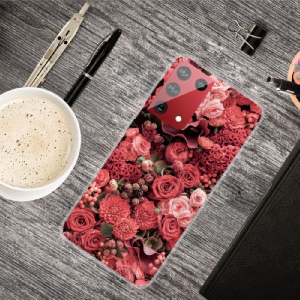 Hoesje voor Samsung Galaxy S21 Ultra 5G Intense Bloemen