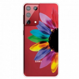 Hoesje voor Samsung Galaxy S21 Ultra 5G Kleurrijke Bloem