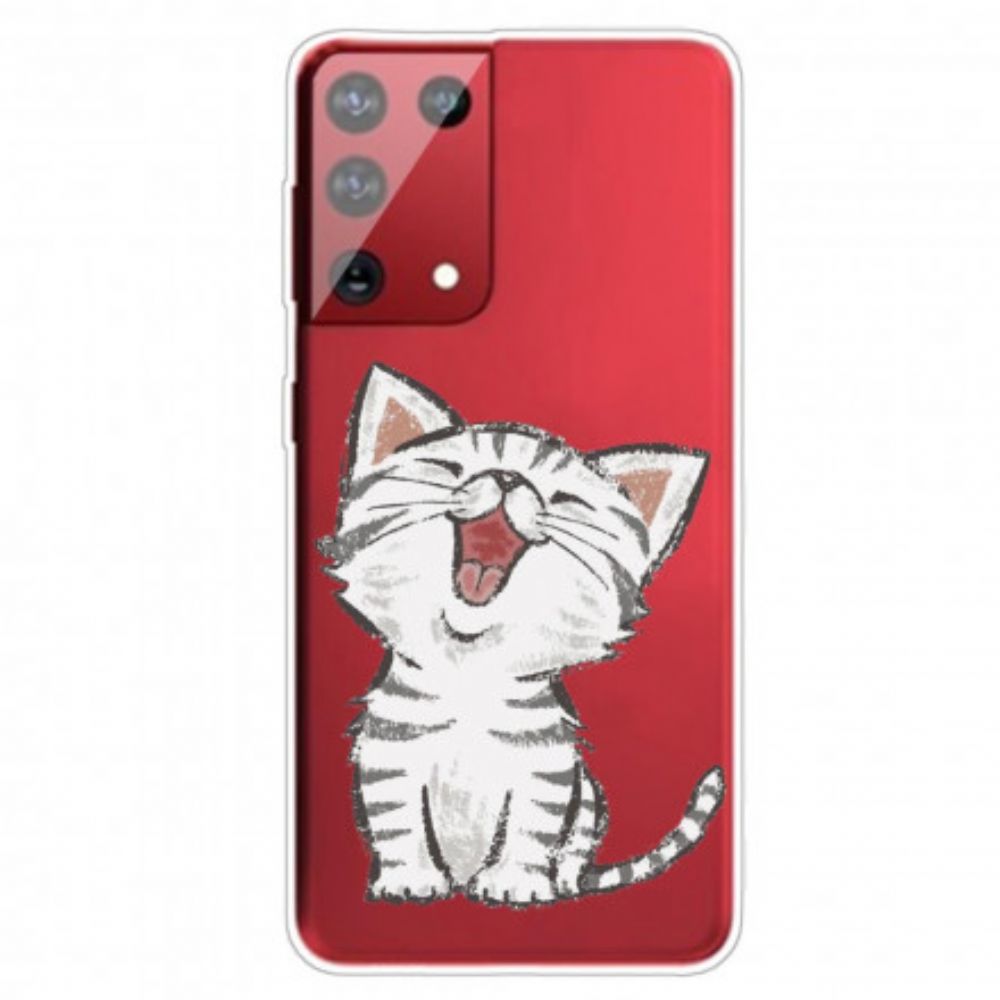 Hoesje voor Samsung Galaxy S21 Ultra 5G Lieve Kat