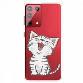 Hoesje voor Samsung Galaxy S21 Ultra 5G Lieve Kat