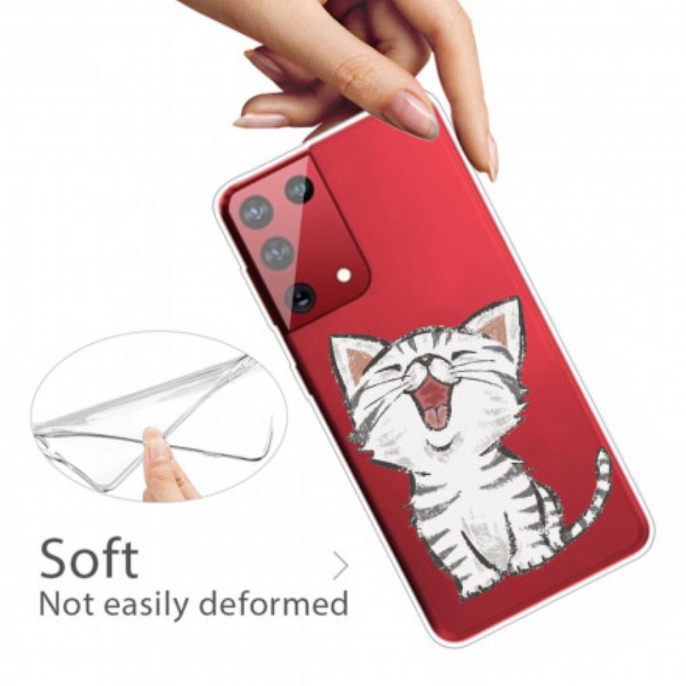 Hoesje voor Samsung Galaxy S21 Ultra 5G Lieve Kat