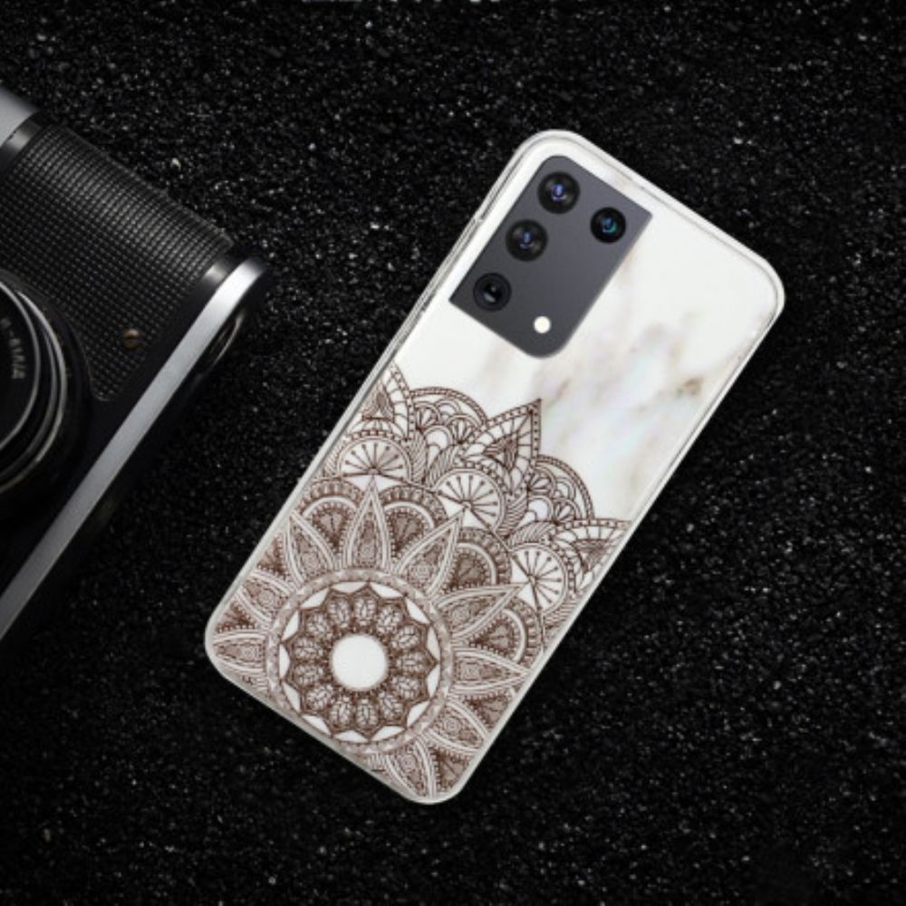 Hoesje voor Samsung Galaxy S21 Ultra 5G Marmeren Mandala