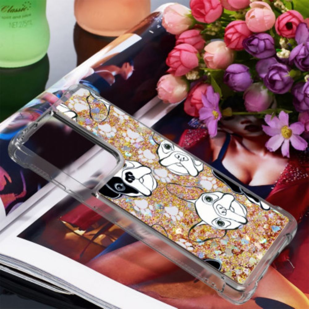 Hoesje voor Samsung Galaxy S21 Ultra 5G Meneer Glitterhond